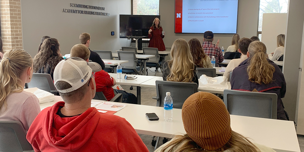 We were thrilled to have the Barkley Center full of visitors for our #SpeechLanguagePathology and #Audiology graduate open houses today. 

Our last SLP open house for this academic year is next Friday!

#UNL #UNLCEHS #SLPeeps #SLP2B #AudPeeps #AUD2B