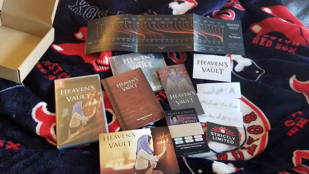 Got this <a href="/HeavensVault/">Heaven's Vault</a> collector's edition box a while ago and am only just now taking the time to go through everything... It's time for another deep dive into this game I think 👀