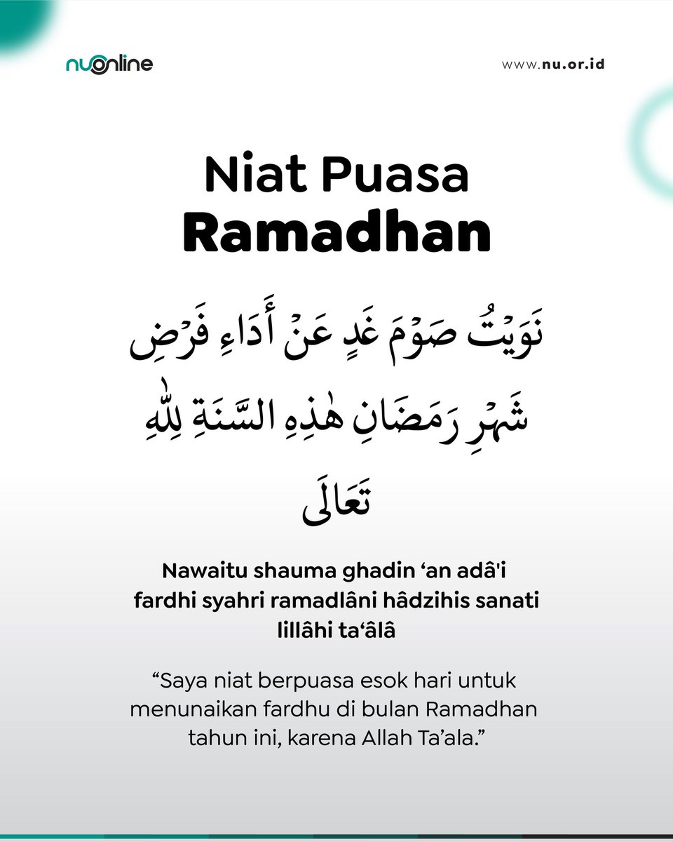 nu_online's tweet photo. Bagi yang semalam belum sempat niat atau lupa, yuk baca niat berikut.
___
Instal aplikasi ibadah dan belajar Islam terbaik: https://t.co/NJshF1HntD (Android & iOS)
___
#nahdlatululama #nuonline #tutorialibadah #ramadhan #ramadan #ramadan2023 #ramadhan2023 https://t.co/zY23KxtRUC