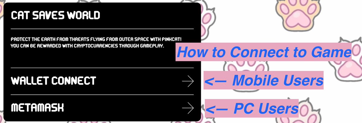 PlaythePink's tweet photo. Hello Kitty friends 🐈
Some kitties have trouble connecting the wallet to the game in a mobile environment.

Mobile: Use Wallet Connect
PC: Use Metamask
If any trouble, let us know :)

Don't forget to participate in $PCT presale for Pink Cat NFT WL 😆
https://t.co/0or3LNRm9v https://t.co/eX8d0AEmku