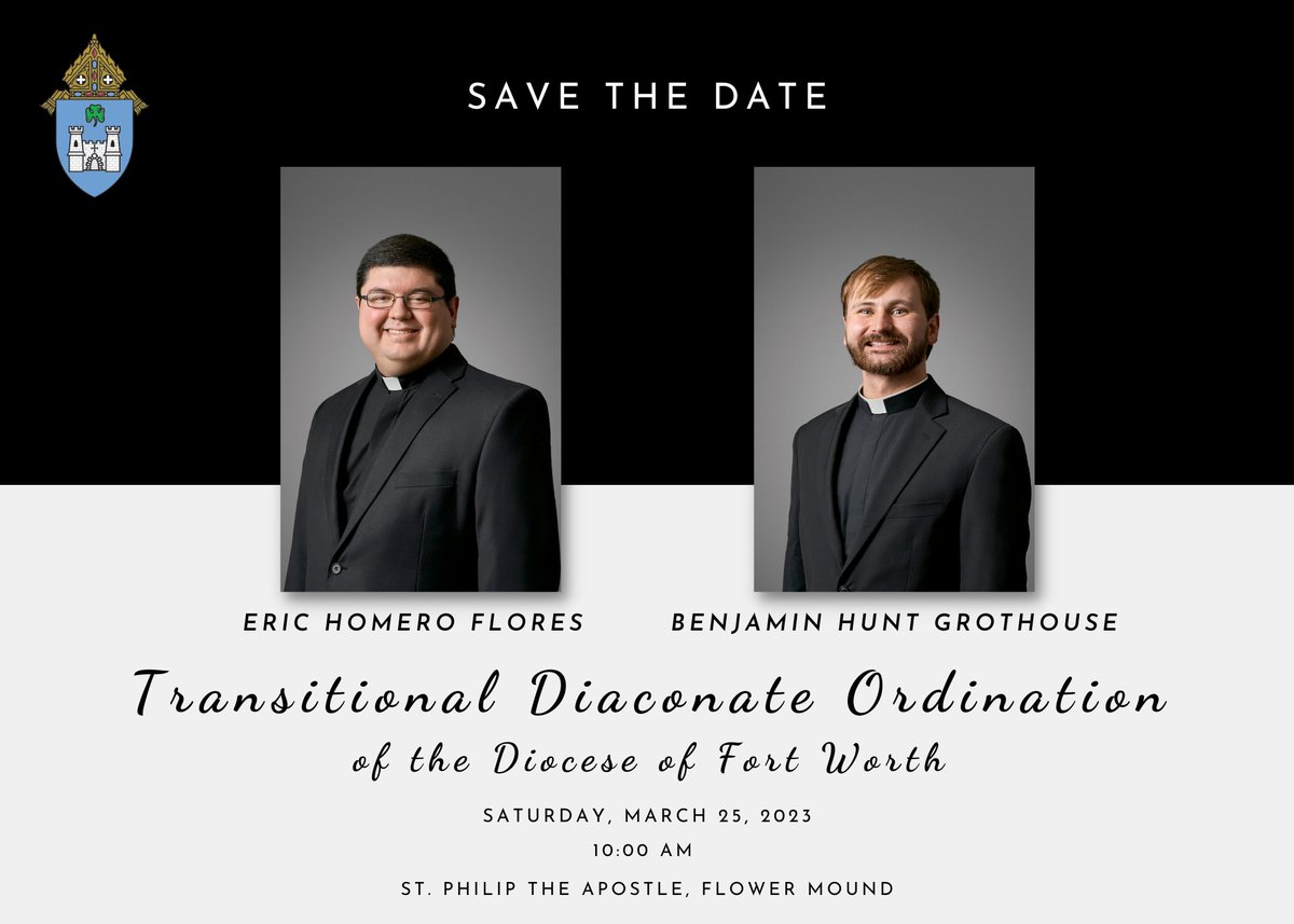 Prayers of thanksgiving!
Eric Flores and Benjamin Grothouse are being ordained this morning to the transitional diaconate!
Photos, video, and article to come soon!