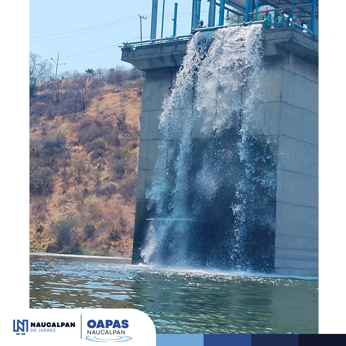 OAPASNau's tweet image. 💧Como parte del marco del Día Mundial del Agua, OAPAS, a través de Cultura del Agua, refrendó en la Presa Madín su compromiso de velar por el aprovechamiento del vital líquido en el municipio y su compromiso con el medio ambiente. 💧