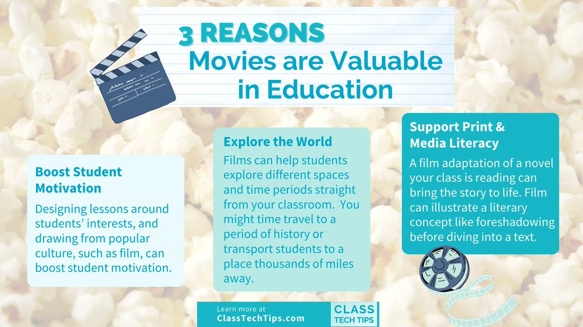 ClassTechTips's tweet photo. 🎞️ 3 Reasons movies are valuable in education…
 
🎟️ Boost Student Motivation
🎟️ Explore the World
🎟️ Support Media Literacy

👩🏽‍💻Explore this streaming platform that makes using movies for teaching &amp; learning simple &amp; safe! 
 
#Sponsored by @swank_k12 
https://t.co/wwEh3zG0Xy https://t.co/qtnFURK2Up