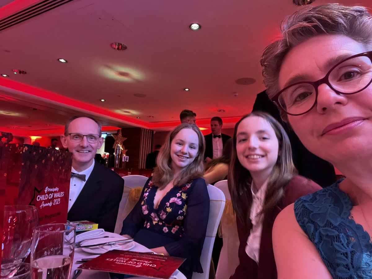 Honoured to be attending an inspirational evening celebrating the achievements of Wales’ young people @ChildofWales