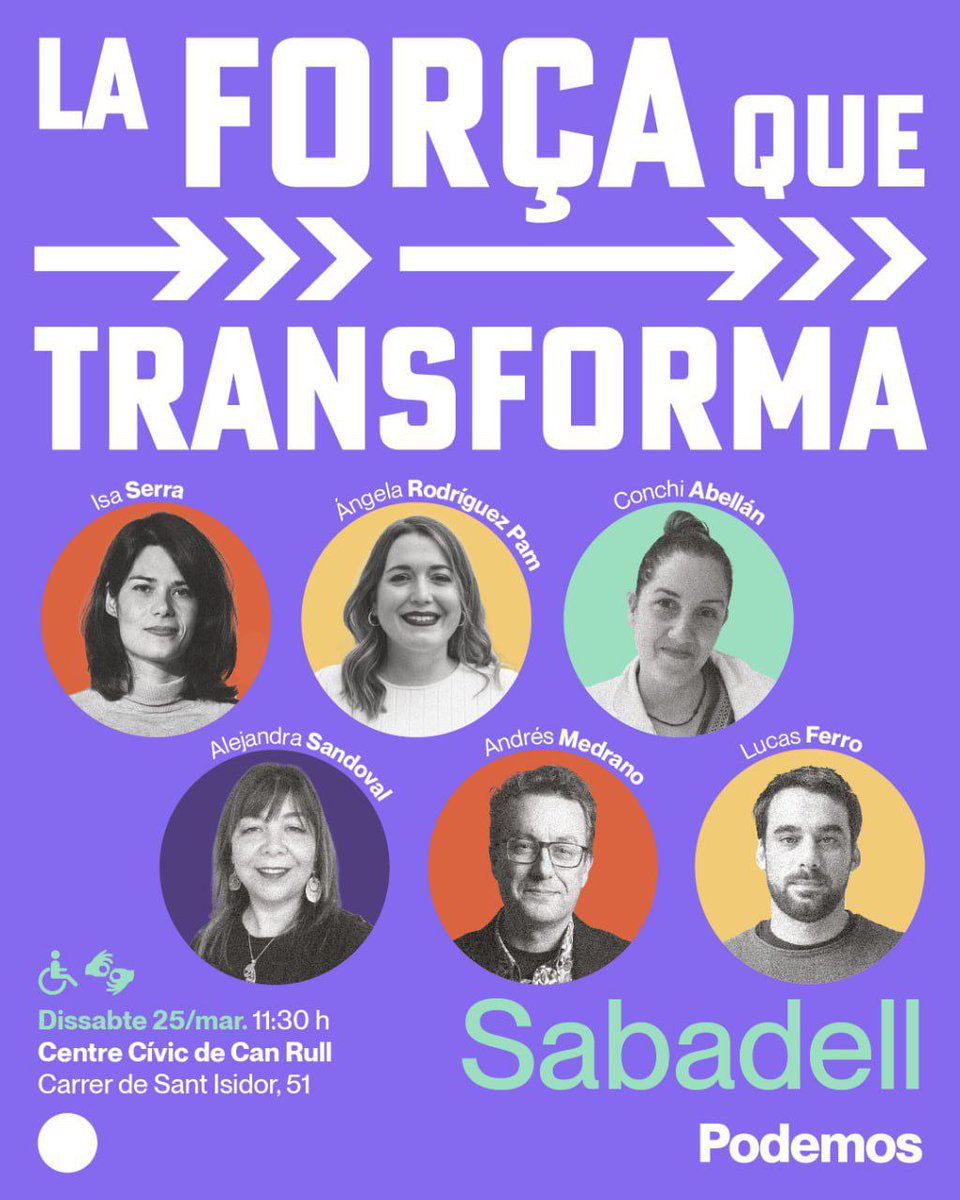 podemosesplu's tweet photo. Mañana nos vemos en #Sabadell https://t.co/OHtwArZD4b