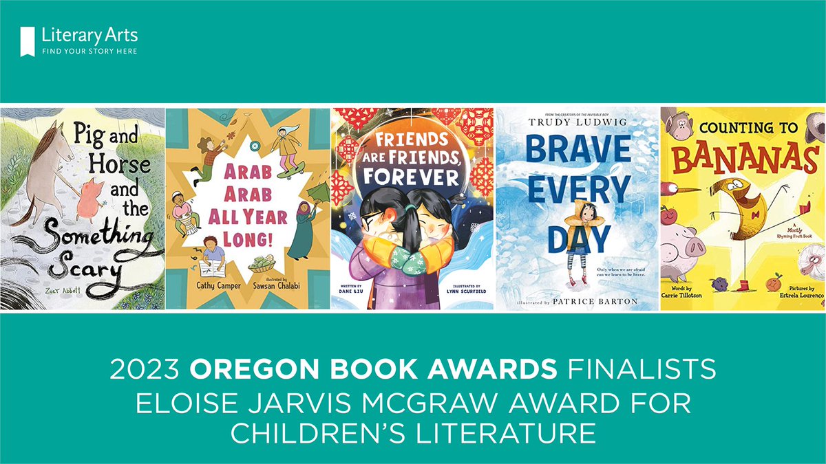 literaryarts's tweet photo. We have two Oregon Book Awards finalists' readings tomorrow. Join us online at 10 for storytime with the Children’s Lit finalists (https://t.co/Xofc4RgT0l), and at noon for a reading with the Middle Grade and Young Adult Lit (https://t.co/0DlNePxAye)! https://t.co/2AGMmLEyYJ