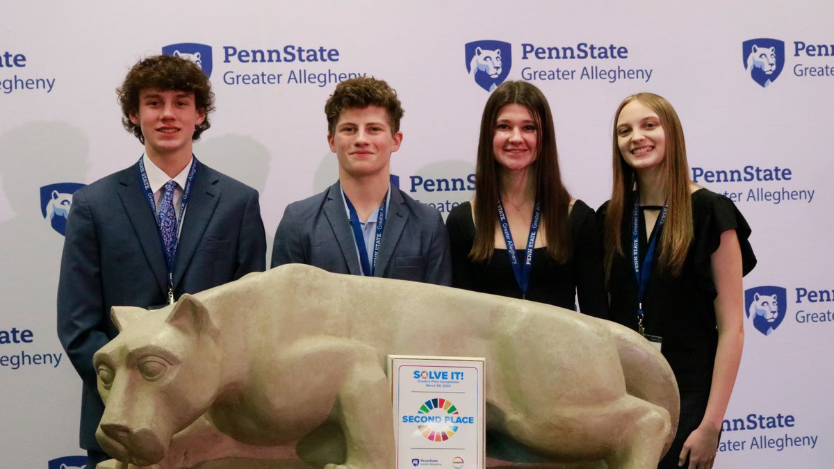 pennstatega's tweet photo. That's a wrap on #SolveItPSUGA! The @CovestroUS and @penn_state judges deliberated intensely, and our winners are 3rd place @jeannettecsd, 2nd place @NorwinSD, and our #inagural 1st place winner @TJHSJaguars!
#WeAre #PSUGA #PennState #Sustainability #pitch https://t.co/cQNiWskfGY