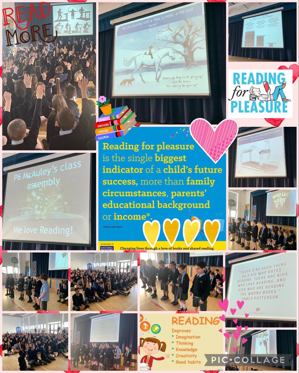 StBridesPS1's tweet photo. Such an inspiring presentation today from P6McA on the #Joy & benefits of #ReadingForPleasure๐ฅฐ P6&7 were treated to #ReasonsToRead #BookBlether & reminded of their ability to live 1000+ lives through books, developing empathy, compassion & knowledge along the way! #AMAZING๐๐๐๐ผ https://t.co/oXSS9PkEpO
