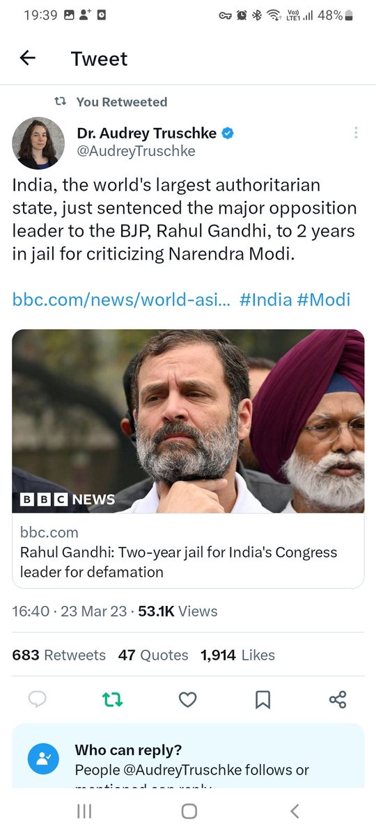 pr_rajiv's tweet photo. #RahulGandhi
You want to suppress the voice of @RahulGandhi in the parliament..
Now
The world is gonna listen.
#IncompetentModi https://t.co/RU0mu7sooU