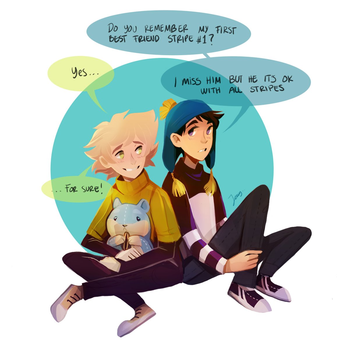 Ale_ahanikaz's tweet photo. Nostalgic feels but All it's OK! I'm with you! 🐹💙💚
#SouthPark #southparkfanart #spcreek #creek #sptweek #spcraig #tweektweak #craigtucker #tweekxcraig #bestfriend #petsforever https://t.co/sGz5W3gQAM