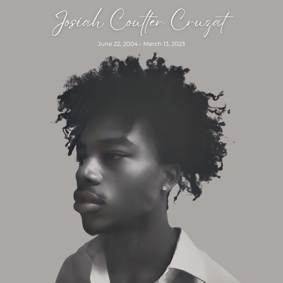 learningforgive's tweet image. It is with great sadness that we announce the passing of our beloved Josiah Coulter Cruzat. Josiah was born on June 22, 2004 and transitioned on March 13, 2023. We thank God for his life. He modeled compassion and loyalty and demonstrated his love for us consistently.