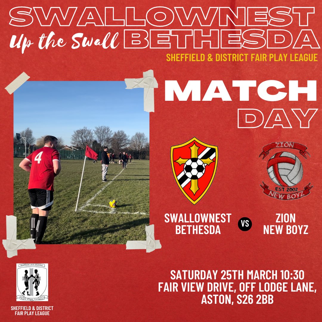 Swallownest_'s tweet photo. Back at Lodge Lane this weekend as we host Zion New Boyz. Selection headache for the gaffer this week with plenty to pick from, should be a good game #UpTheSwall https://t.co/l4syc5ZR5U
