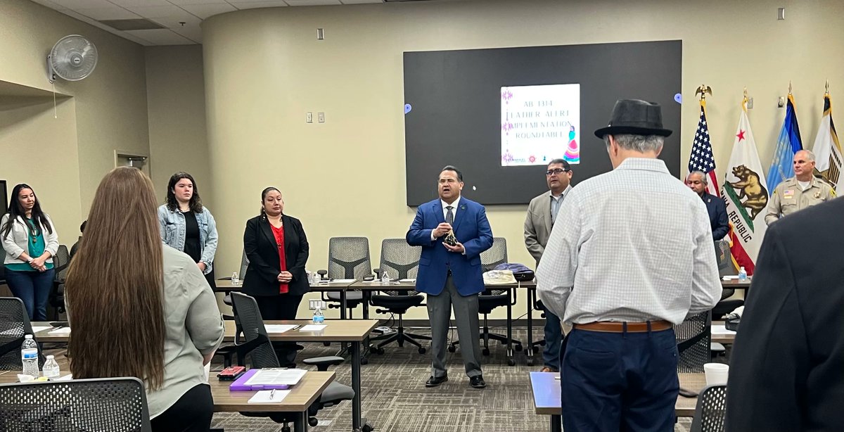 AsmRodriguez53's tweet photo. Team Rodriguez joined @AsmJamesRamos and his team for a roundtable on the implementation of his AB 1314 from last year, the Feather Alert. I applaud the work you are doing to help protect endangered indigenous people. https://t.co/zV1RiIVyEW