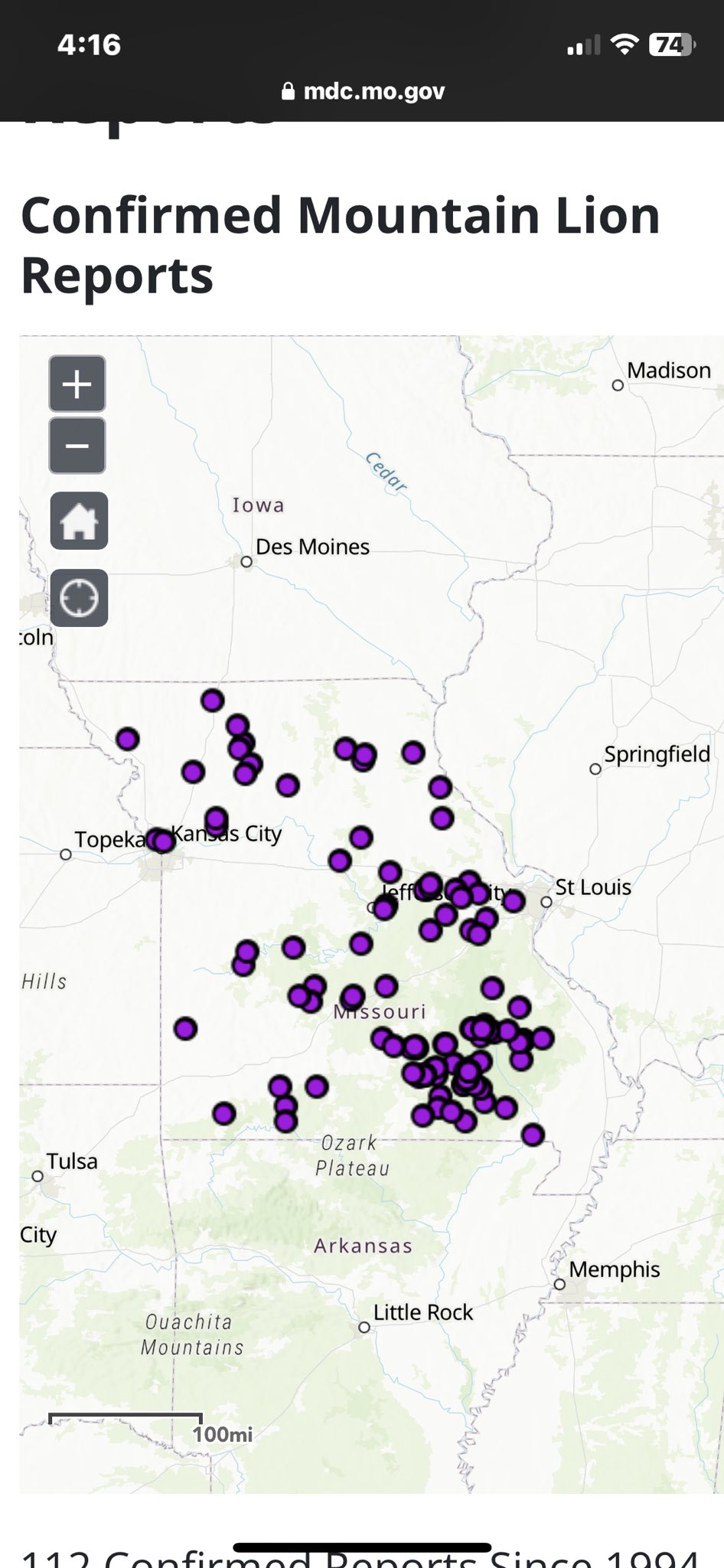 TheRifleman on Twitter "Missouri Mountain Lion sightings… 👇 lots of