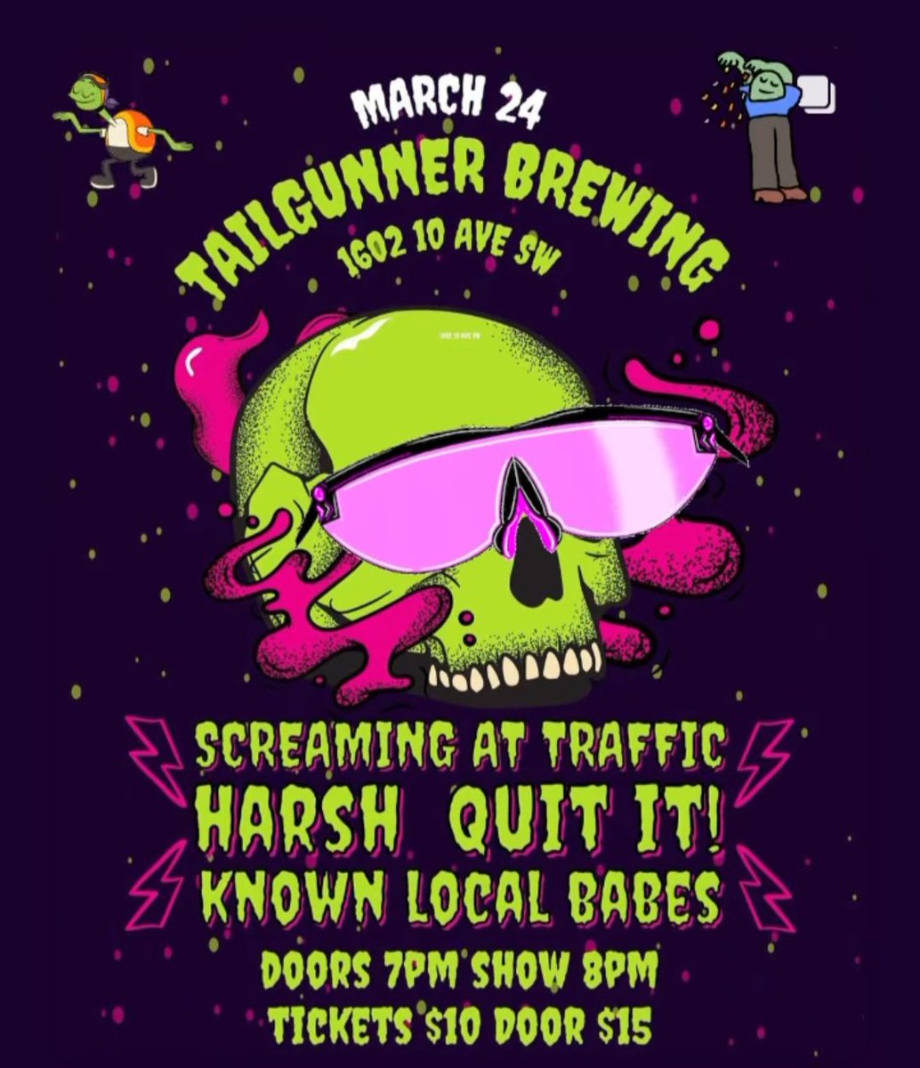 RobLobster69's tweet photo. Come see me play Geetar and maybe yell about our fucked up society tonight @ Tailgunner Brewery
#HARSHtheband #Screamingatraffic #quitit #knownlocalbabes https://t.co/Ui4GF6ZDw9