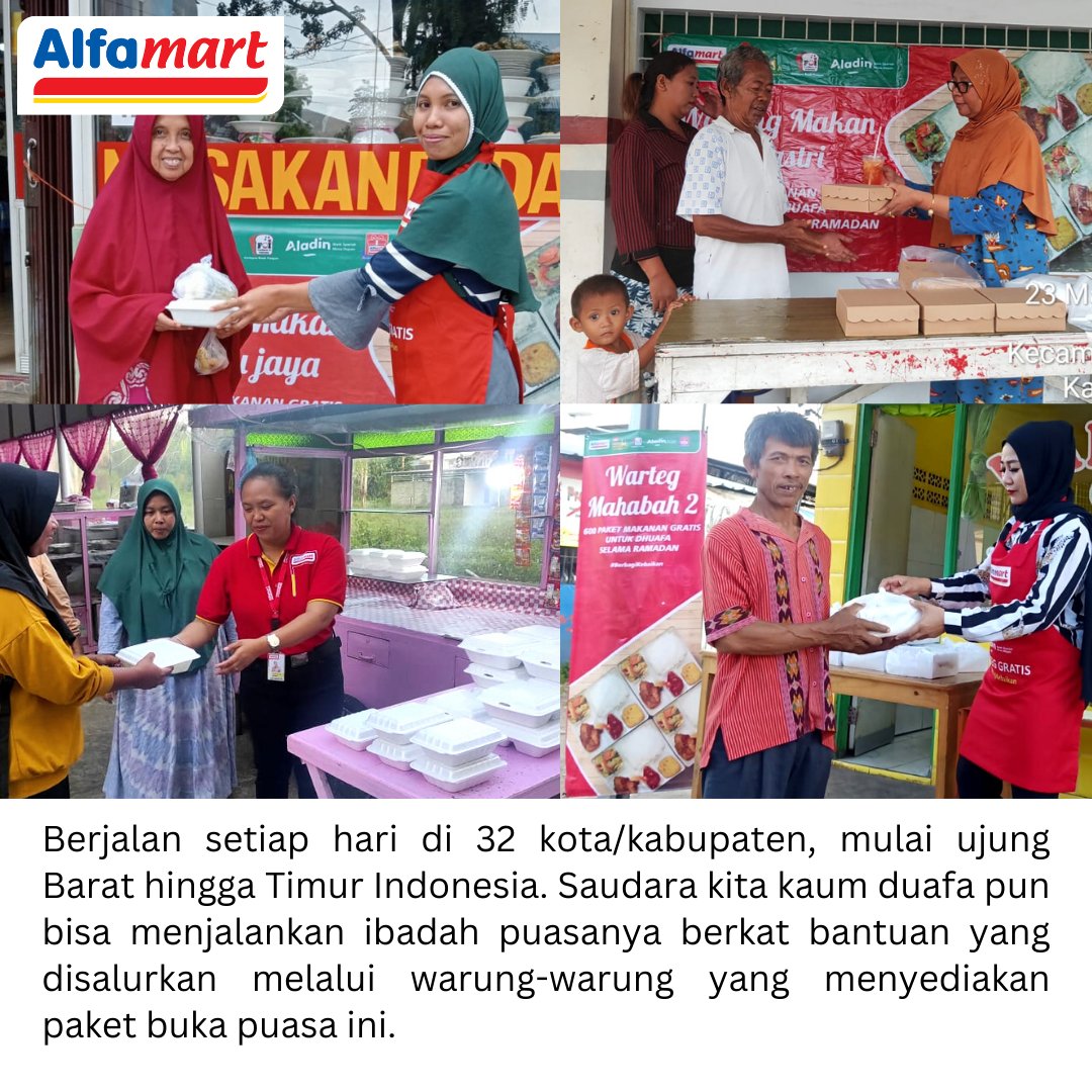 alfamart's tweet photo. Bersama-sama bagikan nikmat bulan puasa. Sehingga kita semua bisa menjalankan ibadah puasa dengan khusyuk.
-
Informasi kegiatan CSR perusahaan lebih lengkap di @alfamart.tv
.
.
----
#AlfamartForAll #BerbagiKebaikan https://t.co/EnA5sIg9oM