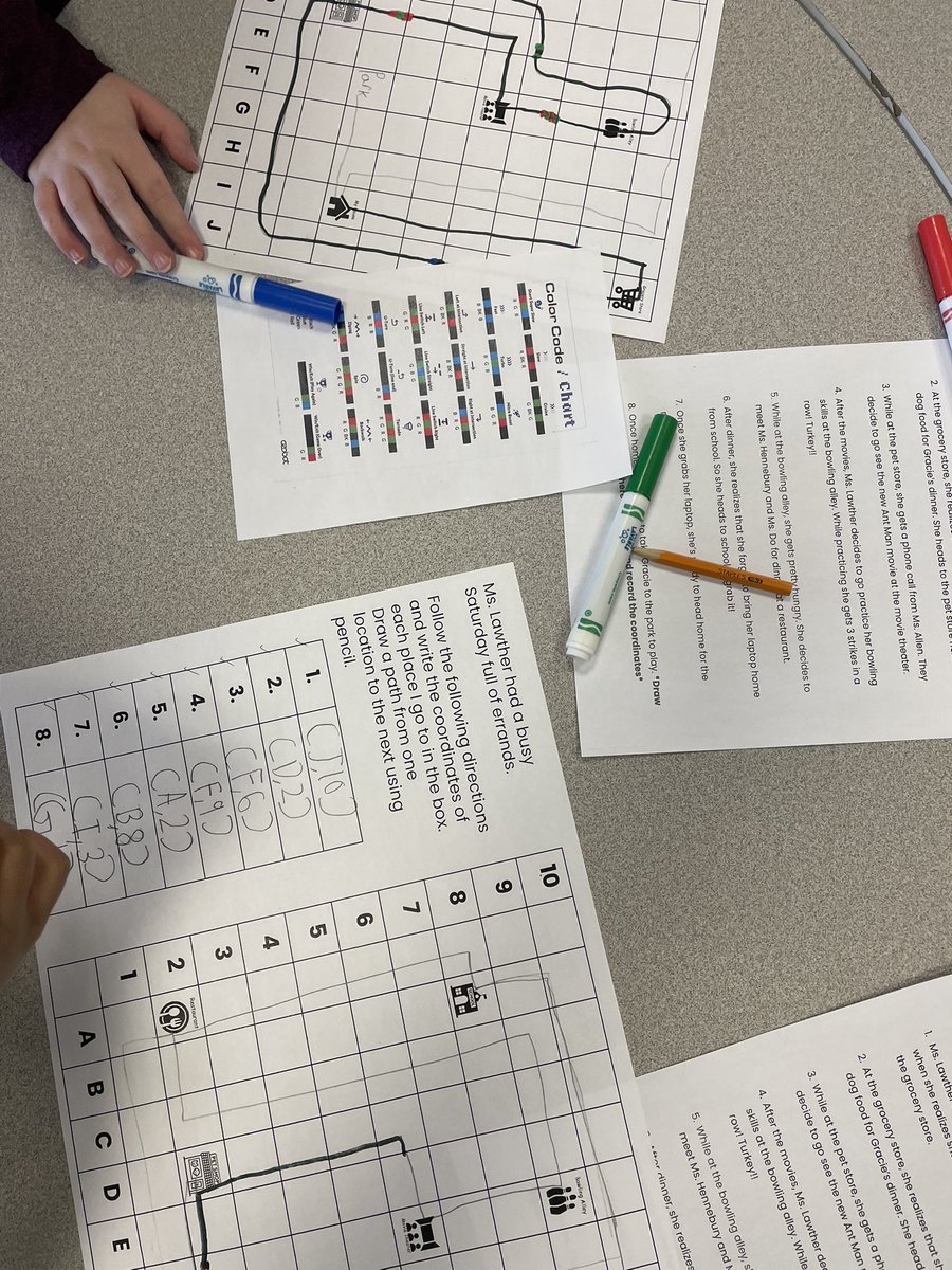 MsLawther's tweet photo. We are having so much fun with our new @Ozobot EVOs! Working on location and movement on the first quadrant of a Cartesian plane. Students followed directions for my busiest Saturday ever 🤣 check out that backwalk! @Carruthers_PS #coding #stem #weareddsb https://t.co/RiLaoUv2CB