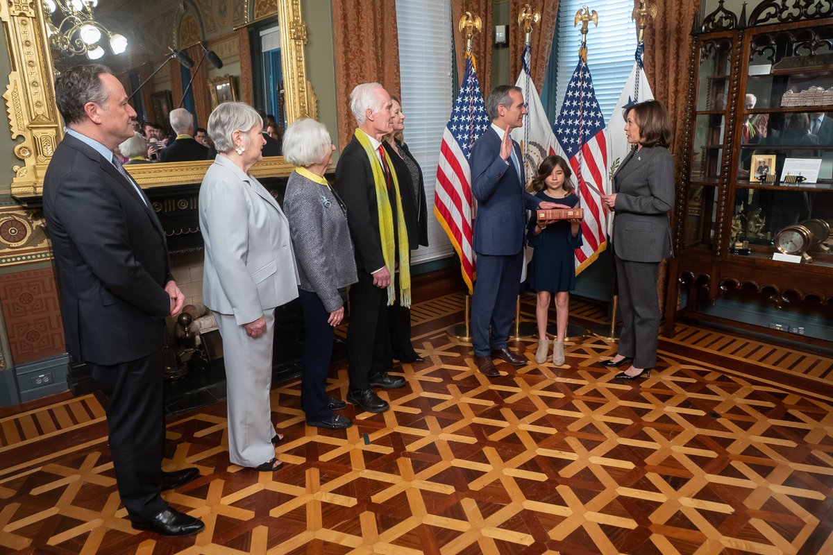 Today, I had the honor of swearing in my fellow Californian, Eric Garcetti, to be our next Ambassador to India. Ambassador Garcetti is a committed public servant and will play a critical role in strengthening our partnership with the people of India.