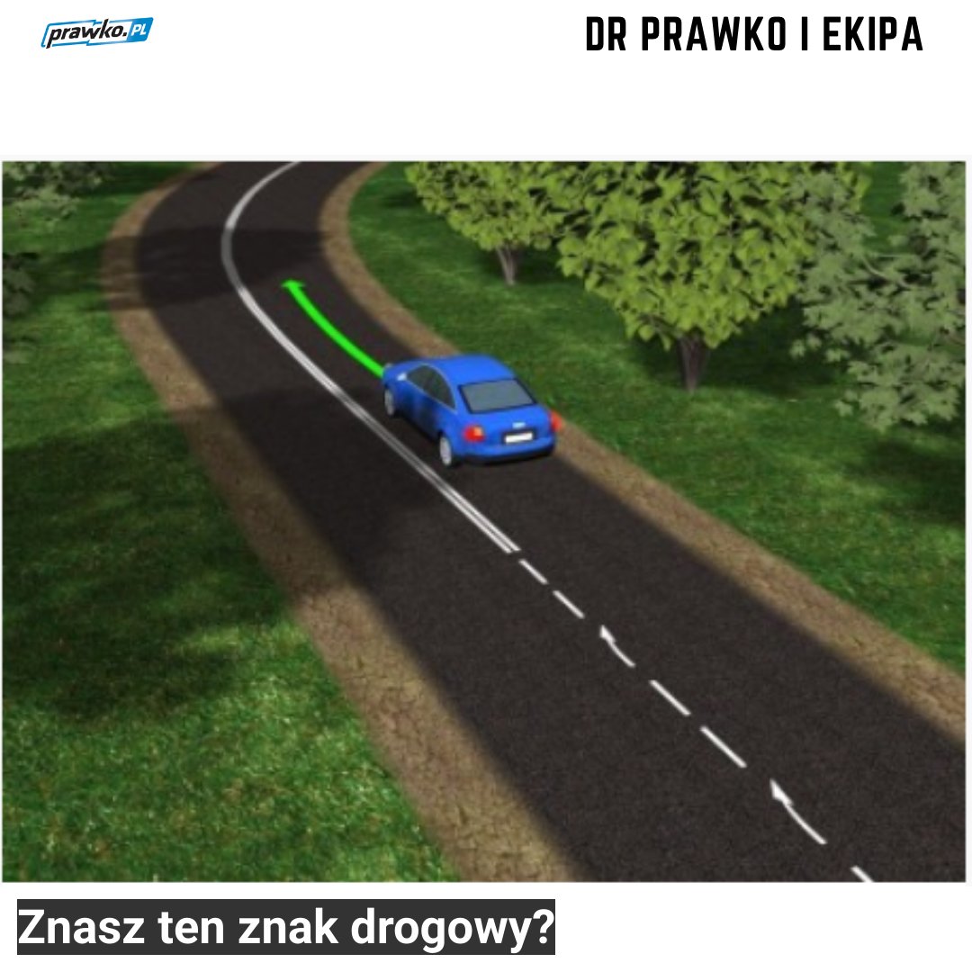 Prawko_pl's tweet photo. Wiesz co to oznacza?
Znak „linia ostrzegawcza – naprowadzająca” stosuje się do os #prawkopl #prawko #prawojazdy #akademiaprawkopl #drprawko #zdajzapierwszym #zdamzapierwszym #teoriaprawko #teoriaprawojazdy #znakidrogowe https://t.co/6E0qi7UKAg