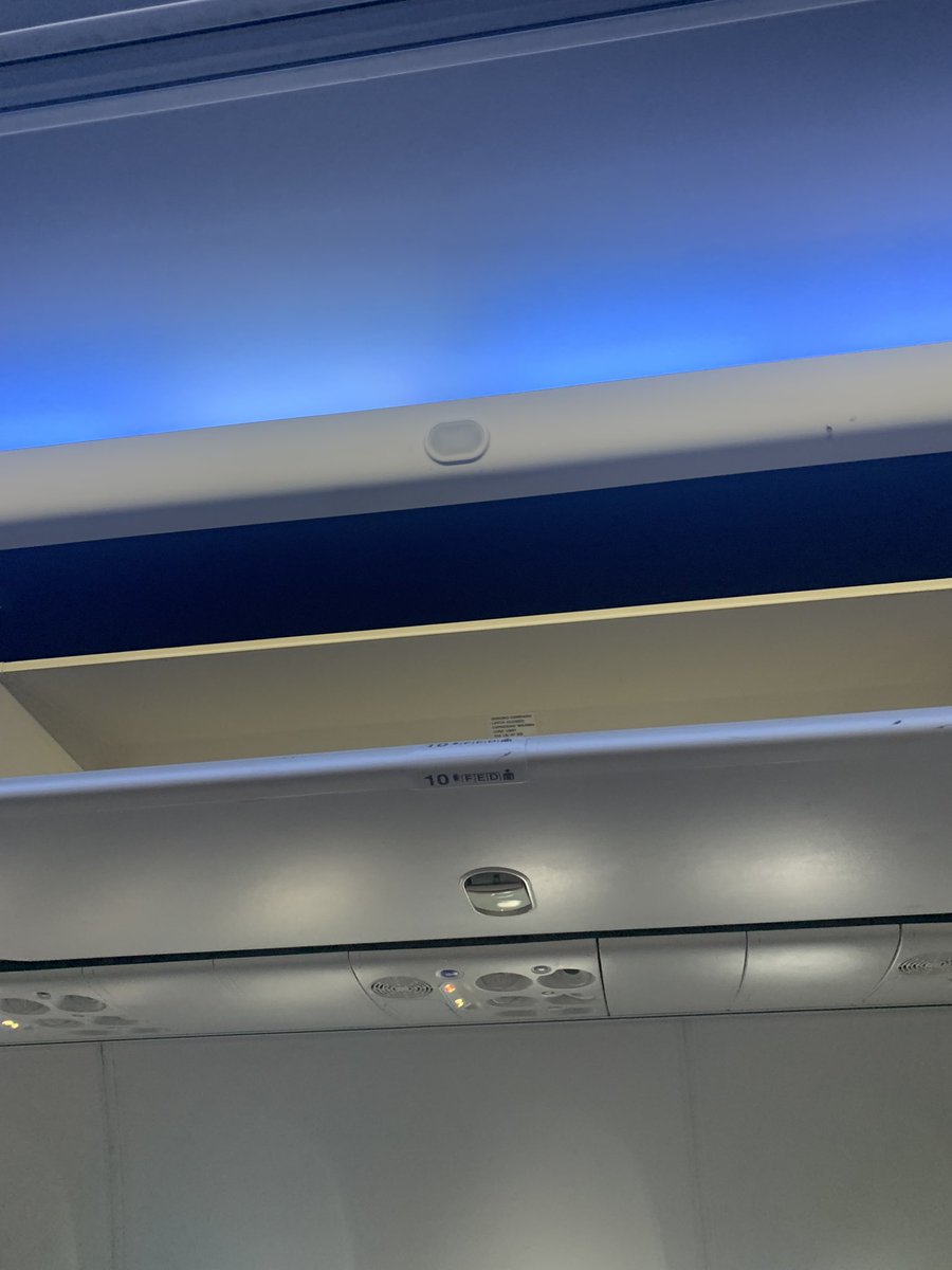 LouinSpain's tweet photo. @AirEuropa why make everyone in group 4 put their hand luggage in the hold when half the bins are empty? PMI-BCN #airlines https://t.co/M4mGozECFp