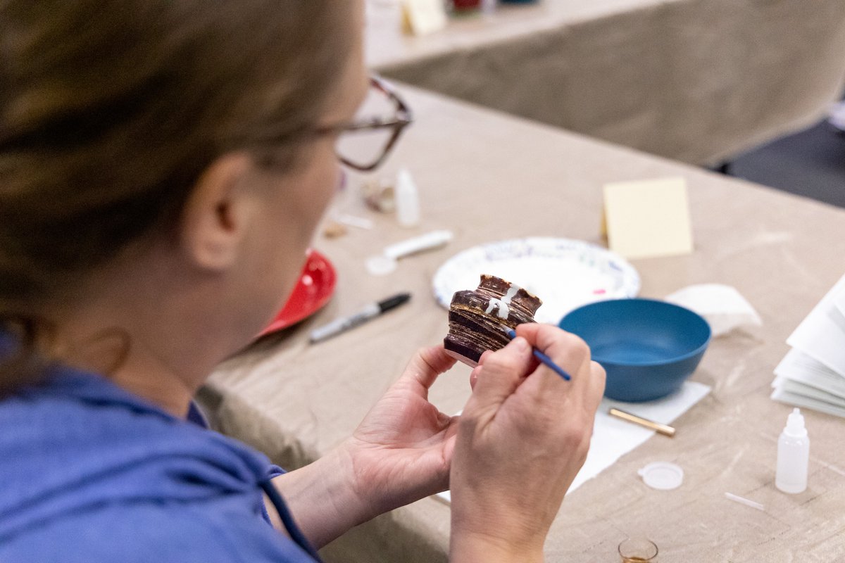 ChltFaithWork's tweet photo. The 412 Fellows recently had the opportunity to learn Kintsugi, the ancient Japanese art of mending broken pottery by reassembling the missing pieces resulting into a more beautiful and valuable vessel. https://t.co/uD6WHLMz0C