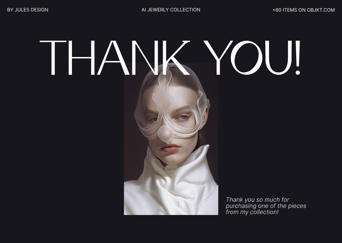 design_by_jules's tweet photo. โจSOLDโจ
Thank you so much for your support and purchasing one of the pieces from my genesis ๐๐ ๐๐ฒ๐๐ฒ๐ฟ๐น๐ collection called ๐๐ถ๐ด๐ถ๐๐ฎ๐น๐๐ฟ๐ฎ๐ฝ๐ฒ! @joshuasobel
โ Link below โ
#aiart #aijewelry #digitalfashion #aifashion #tezoscommunity #julesdesign https://t.co/tZS8Lf8J8n