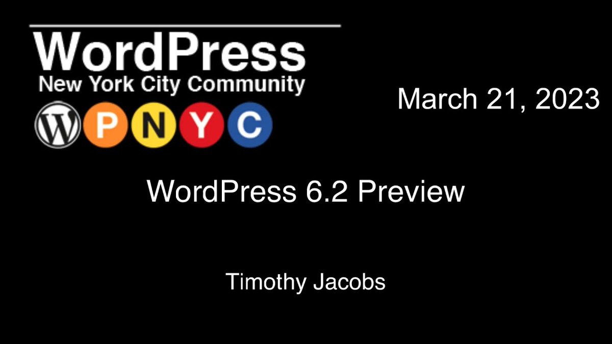 New Video Posted: WordPress 6.2 Preview 
youtube.com/watch?v=pSXMi9…