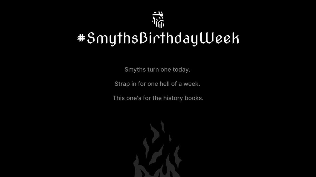 SmythsNFT's tweet photo. #SmythsBirthdayWeek starts now! https://t.co/9AKeu3TysG