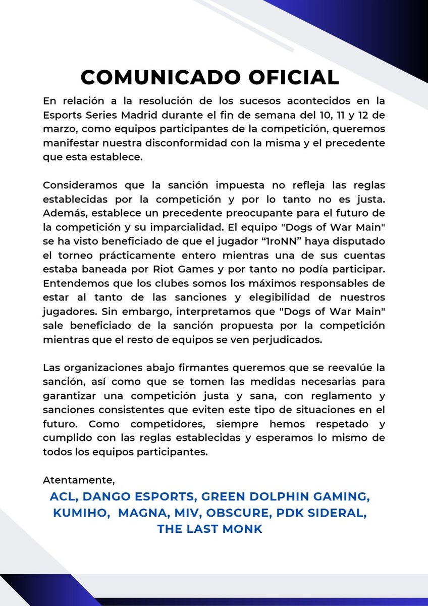 🚨 COMUNICADO OFICIAL 🚨