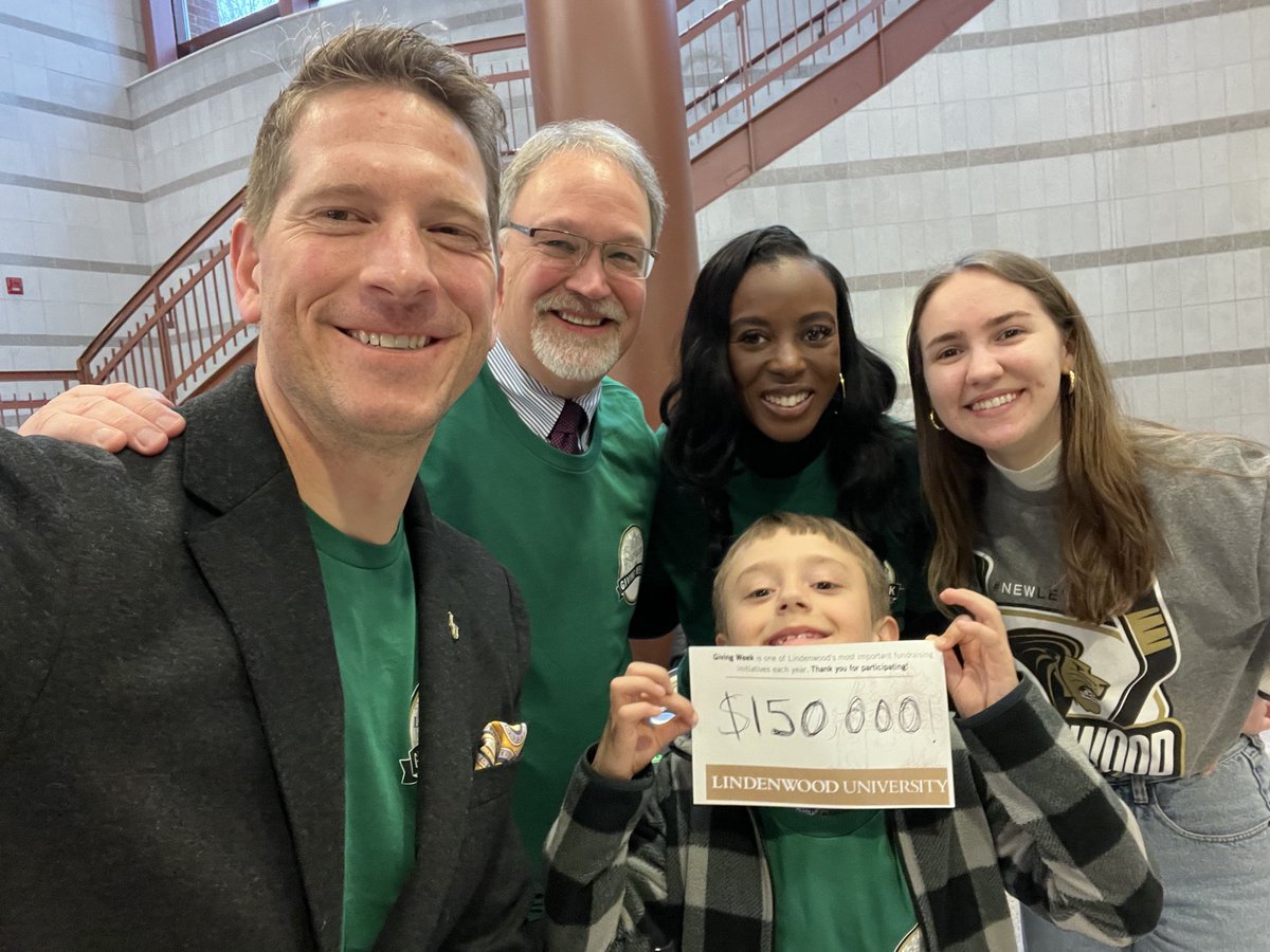 bribrun's tweet photo. Just passed the $150,000 stretch goal for #LindenwoodGivingWeek ⁦@LindenwoodU⁩ ! https://t.co/qCdd3eRV0J