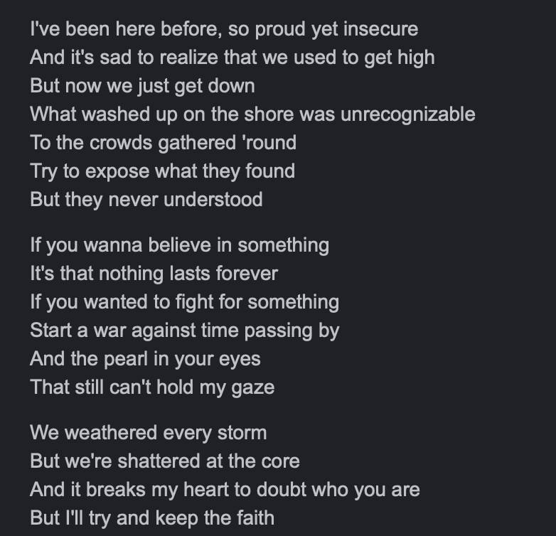 sclpeladmission's tweet photo. the most living in my mind rent free 4 years later thing about this is not "fucks" instead of "fucked", it's the fact that it means that he knows what half of us are reading  into his lyrics and he still wrote half of barriers and all of the heaven EP with those lyrics https://t.co/dePXXuP3eb