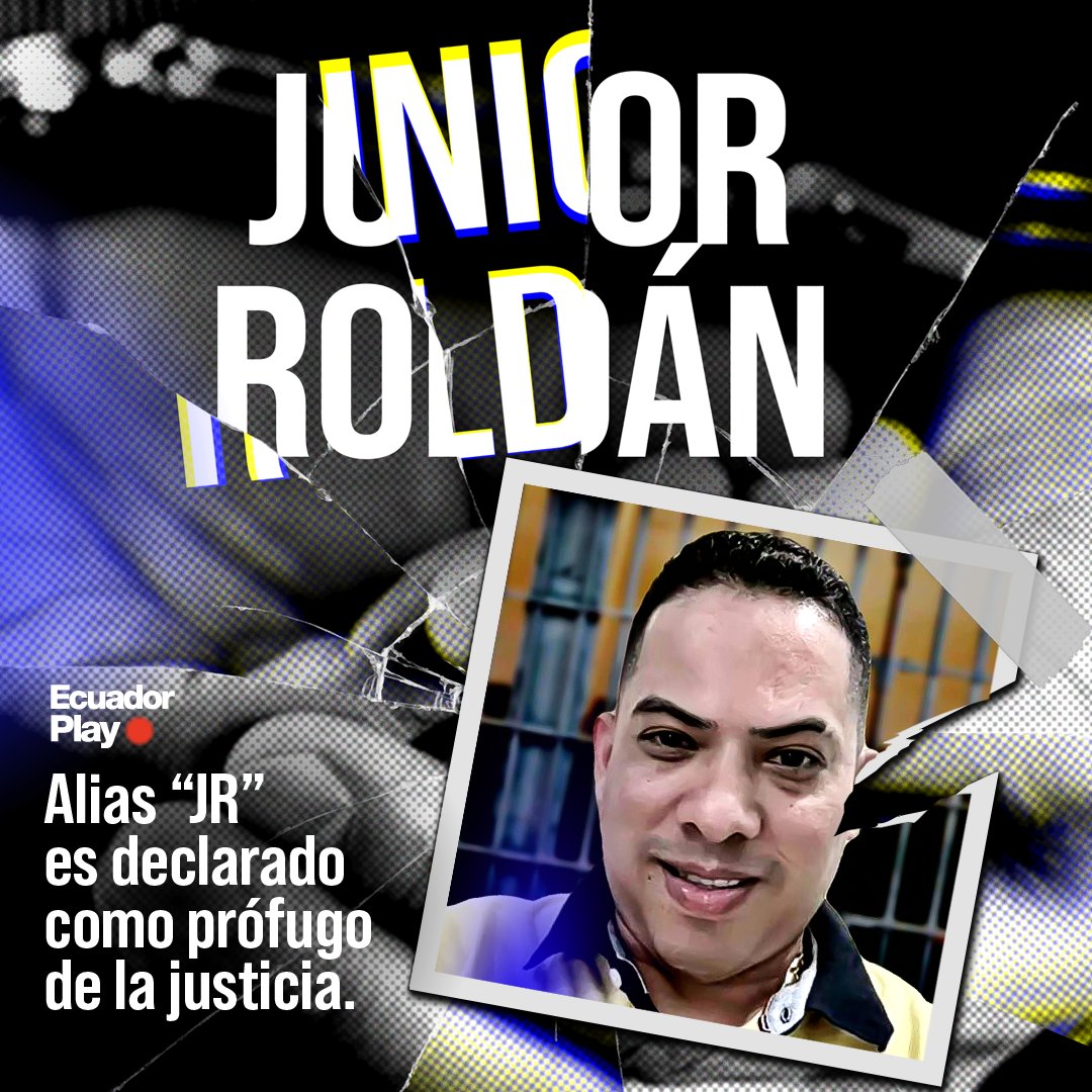 EcuadorPlay's tweet photo. 🏃‍♂️💨 El SNAI informó que fue revocada la pre libertar de Junior Roldán, cabecilla de los Choneros, esto después de que alias “JR” se retiró el grillete electrónico el 16 de marzo, mismo día que sufrió un atentado en el Triunfo. Actualmente es considerado prófugo de la justicia. https://t.co/1Etrx9VV1V