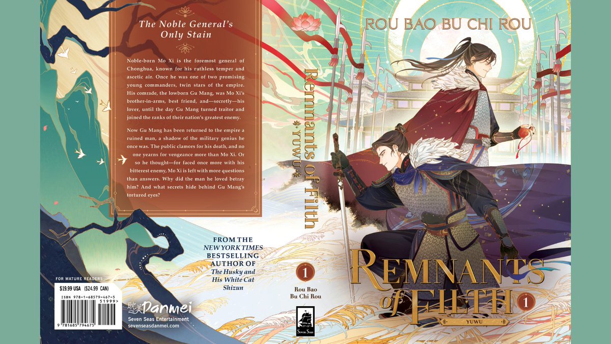 Pre-Order Remnants of Filth: Yuwu (Novel) Vol. 1 by Rou Bao Bu Chi Rou w/ art by St! 

The @gomanga exclusive English edition of the hit fantasy #danmei, set in the universe of The Husky & His White Cat Shizun, is out 4/25/2023. #2ha #erha #SevenSeasDanmei
bit.ly/42AId74