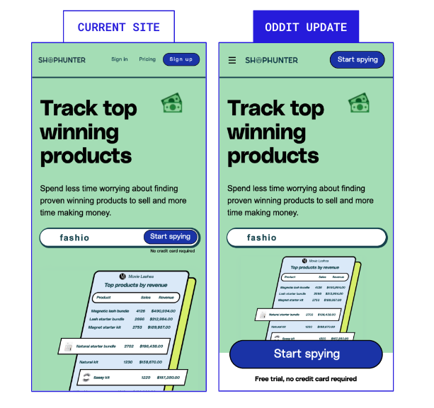 itsOddit's tweet photo. Mobile CTA tips: 

1. Make key action buttons full-width on mobile 
2. Place them at the bottom of the fold for easy access https://t.co/rceqwCU7SJ