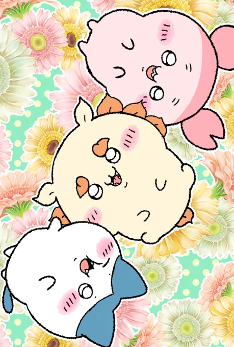 #ちいかわファンアート 

推し詰め合わせらくがき!
ハチワレちゃん🐱シーサーちゃん🌺カニちゃん🦀 