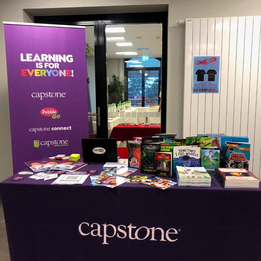 Capstone 📚 💻 🌈 (@capstonepub) on Twitter photo We are attending the <a href="/SGISchools/">SGISchools</a> Annual Conference in Geneva, Switzerland. With Day 1 complete, our team will also be available at our stand tomorrow, 3/25. Visit us to explore Capstone + Raintree resources, including a preview of our books & an interactive demo of #PebbleGo! 🌈 We are attending the <a href="/SGISchools/">SGISchools</a> Annual Conference in Geneva, Switzerland. With Day 1 complete, our team will also be available at our stand tomorrow, 3/25. Visit us to explore Capstone + Raintree resources, including a preview of our books & an interactive demo of #PebbleGo! 🌈