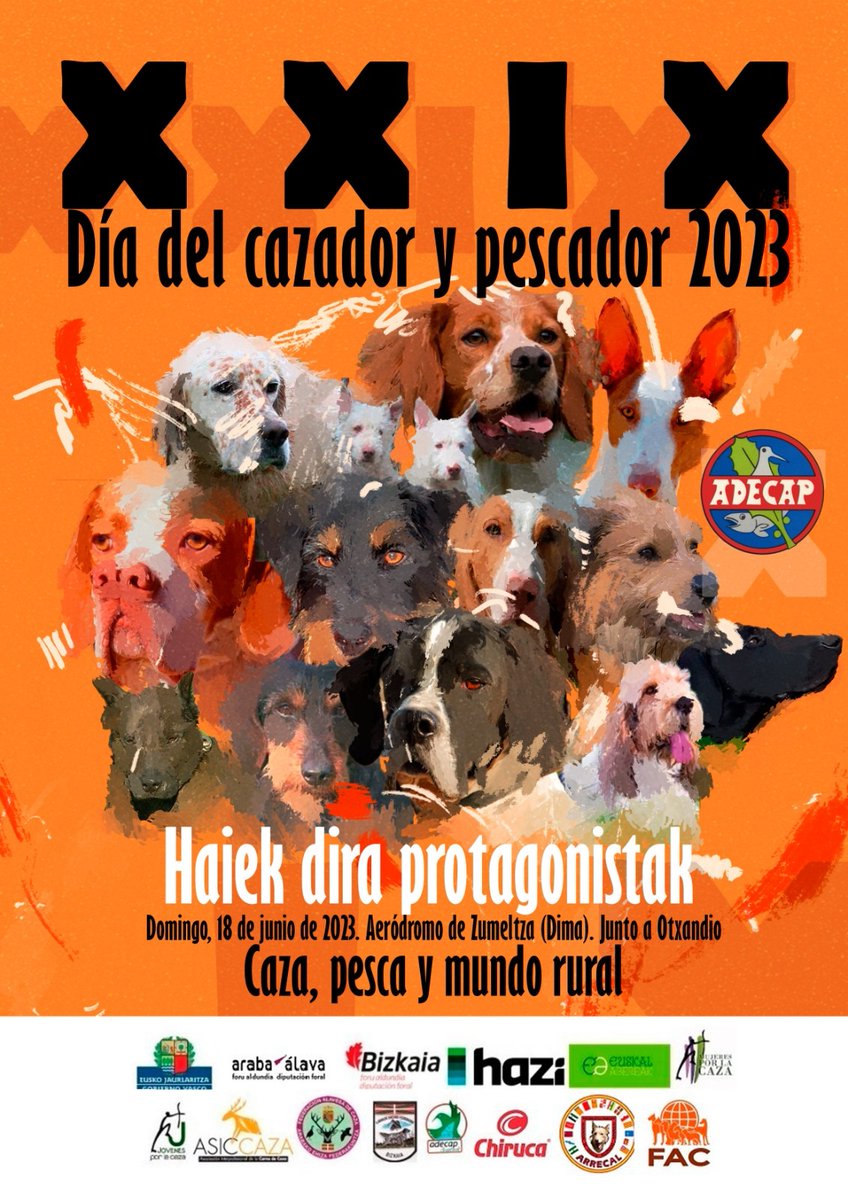 ADECAP_Caza's tweet photo. Van a cumplirse 29 ediciones de la fiesta de todas la personas cazadoras, pescadoras y trabajadoras del mundo rural. Este año los protagonistas son nuestros compañeros de caza y trabajo 
#SialaCaza #SialaPesca #SialMundoRural #DiaCazador #DiaCazadoryPescador #NosVemosEnDima https://t.co/cdBV3VA2fw