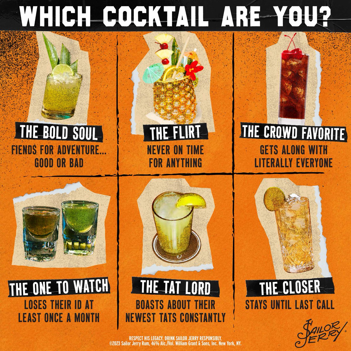 It's #NationalCocktailDay and we wanna know, which cocktail are you!? Drop a comment below ⬇️ #SailorJerry