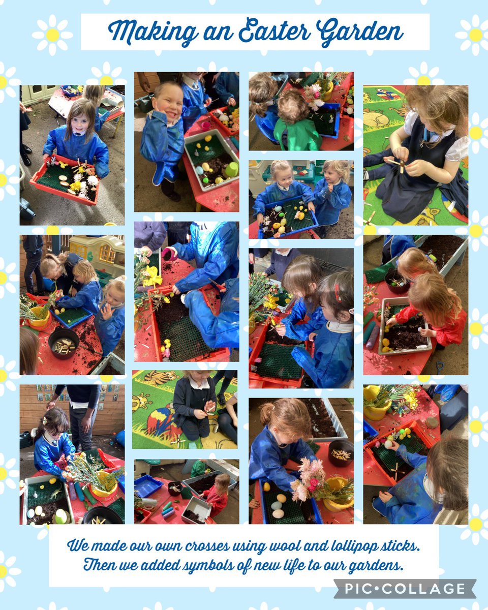 As we prepare for #Easter the children in Dosbarth Amroth have been exploring the concept of ‘New life’ in its many forms. This week, we have listened to the Easter story, made wooden crosses and designed our own Easter Gardens that included signs and symbols of new life.🐣🌱💐