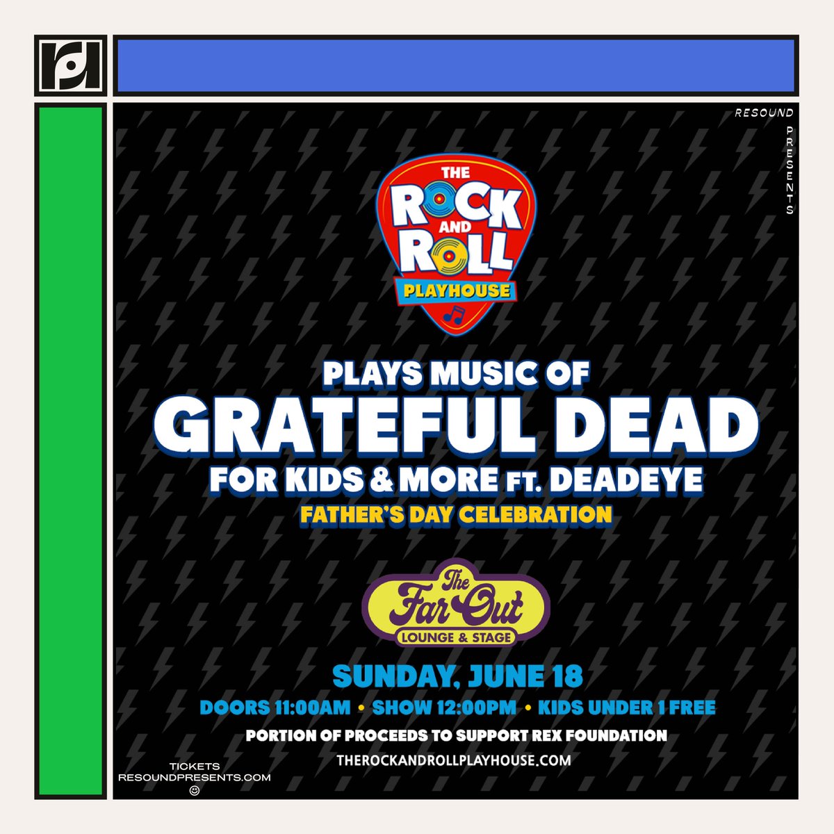 Introduce your kids to the legends 🌟🎙️ Rock and Roll Playhouse and Resound Present: Music of Bob Marley for Kids + more on April 23rd, and Music of Grateful Dead for Kids + more ft. <a href="/DeadEyeAustin/">DEADEYE</a> on June 18th at @FarOutLounge! Tix for both shows on sale now at the link in bio