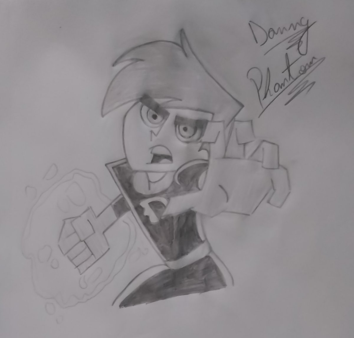 Shock_78's tweet photo. drawing I made a long time ago of Danny Phantom and Jenny https://t.co/flOwqVx0Zr