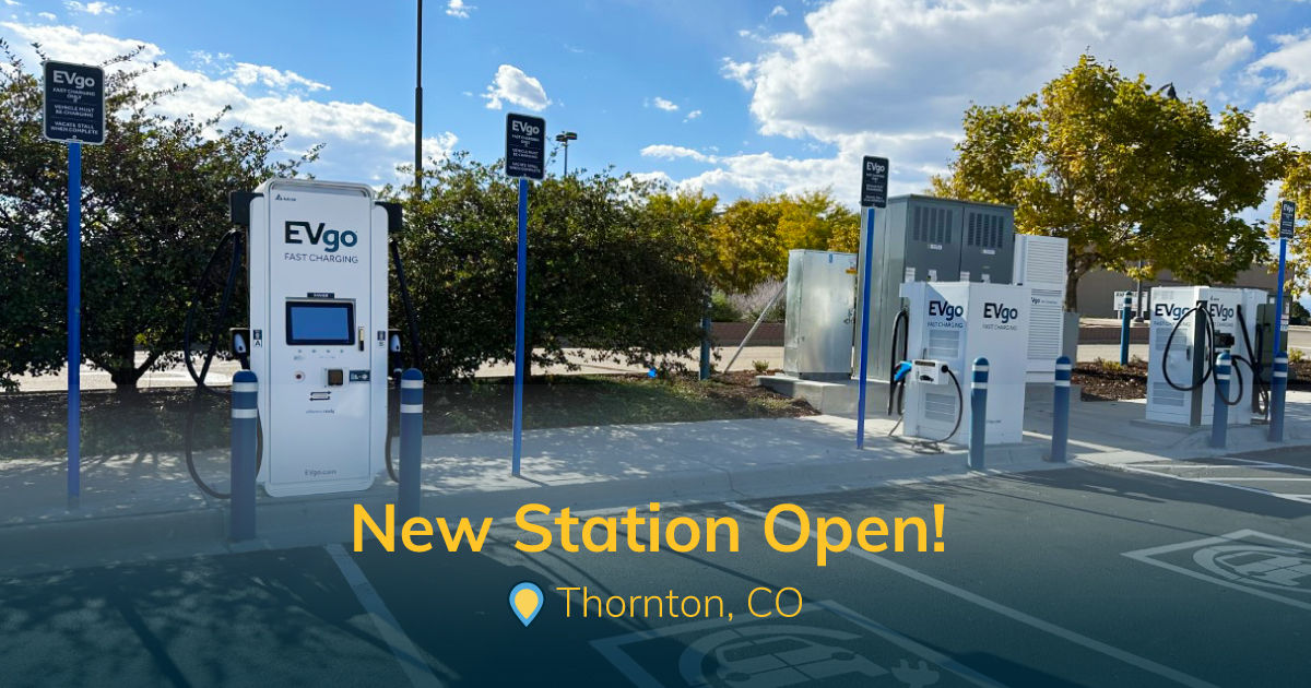 evgonetwork's tweet photo. From coast to coast, EVgo is opening new fast charging stations for drivers to power up on the go! Check out these recently opened stations in Colorado and Arizona. We're #EVgoingUp. Where do you want to see us build next? https://t.co/vLhA2e4VWd