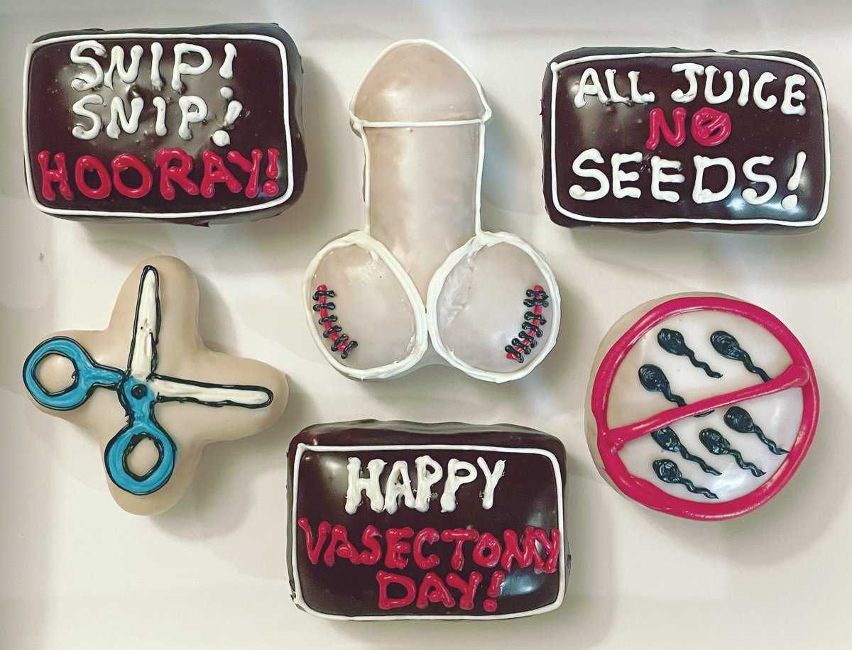 The swim team may have been cut, but the coach will never retire! ✂️🍆
#happyvasectomyday #customorder #donuts