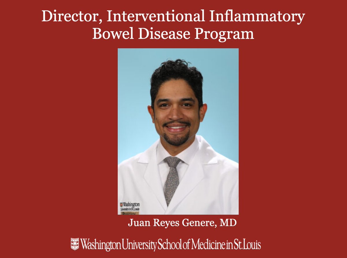 We are excited to announce the appointment of @JPGenereMD as director of our interventional inflammatory bowel disease (iIBD) program. Dr Reyes provides advanced endoscopic care to patients with inflammatory bowel disease. Thank you for the great care you provide to all patients.