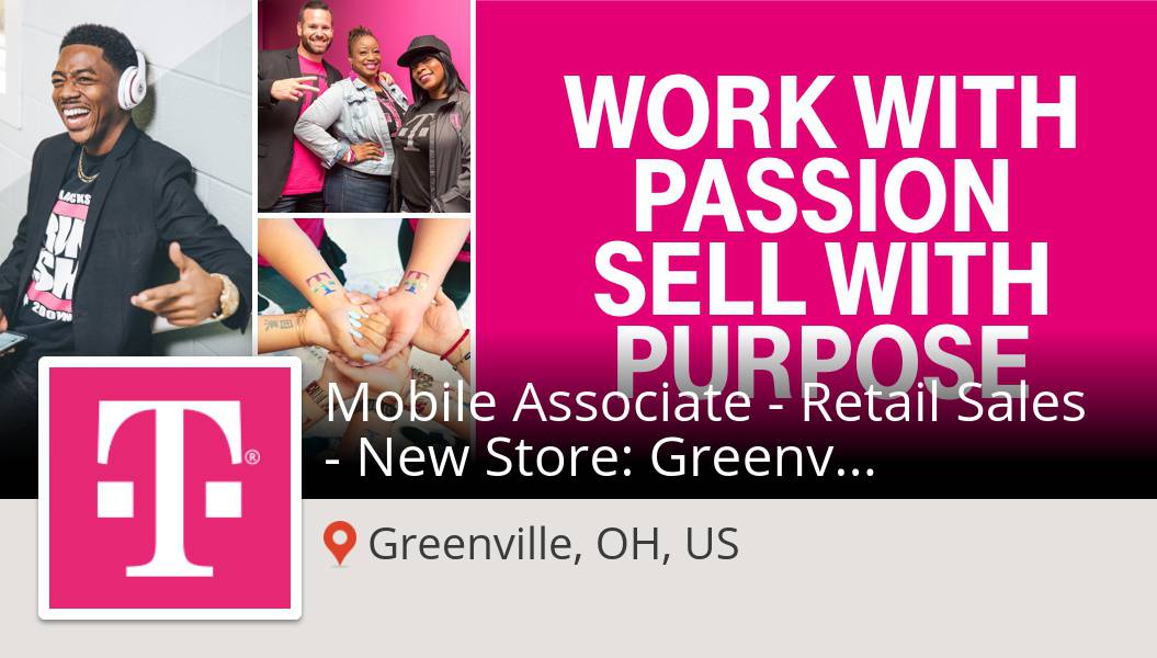 celestesear99's tweet photo. Apply now to work for T-Mobile Careers as Mobile Associate - Retail Sales - New Store: Greenville, OH in #Greenville! #job https://t.co/h3AA9qcl10 #BeMagenta https://t.co/rK5C5qEy8b