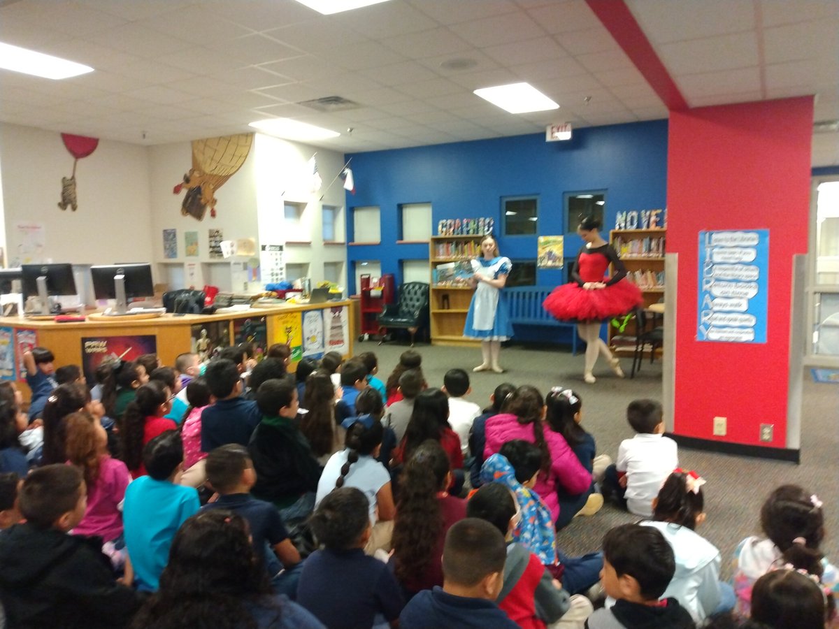Good_Library200's tweet photo. What a wonderful story time with one of my favorite books, Alice in Wonderland! First grade enjoyed the story and a demonstration from our lovely ballerina characters this morning. What a treat!
https://t.co/tUisup0R1T
#iisdlibraries #iisd #johnrgood #momentumdancecompany https://t.co/Fwzcq1lT0i