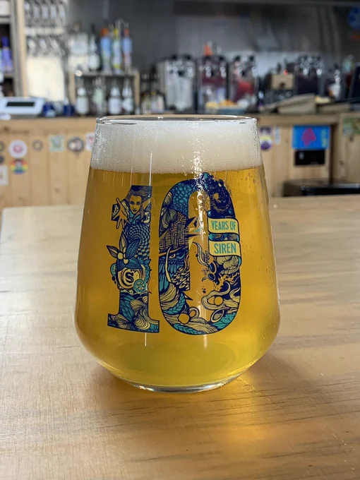 A glass of Siren ‘Exquisite Corpse’ IPA