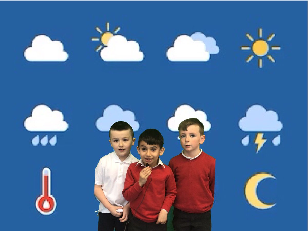 CarmylePS's tweet photo. P2 reporting the weather from all around the world today. The class learned how to record a video using green screen and will share their videos at assembly soon. @AppleEDU @DL_for_All @Miss_McIntosh0 #digitalskills #creativity https://t.co/hs4CZD0dzR