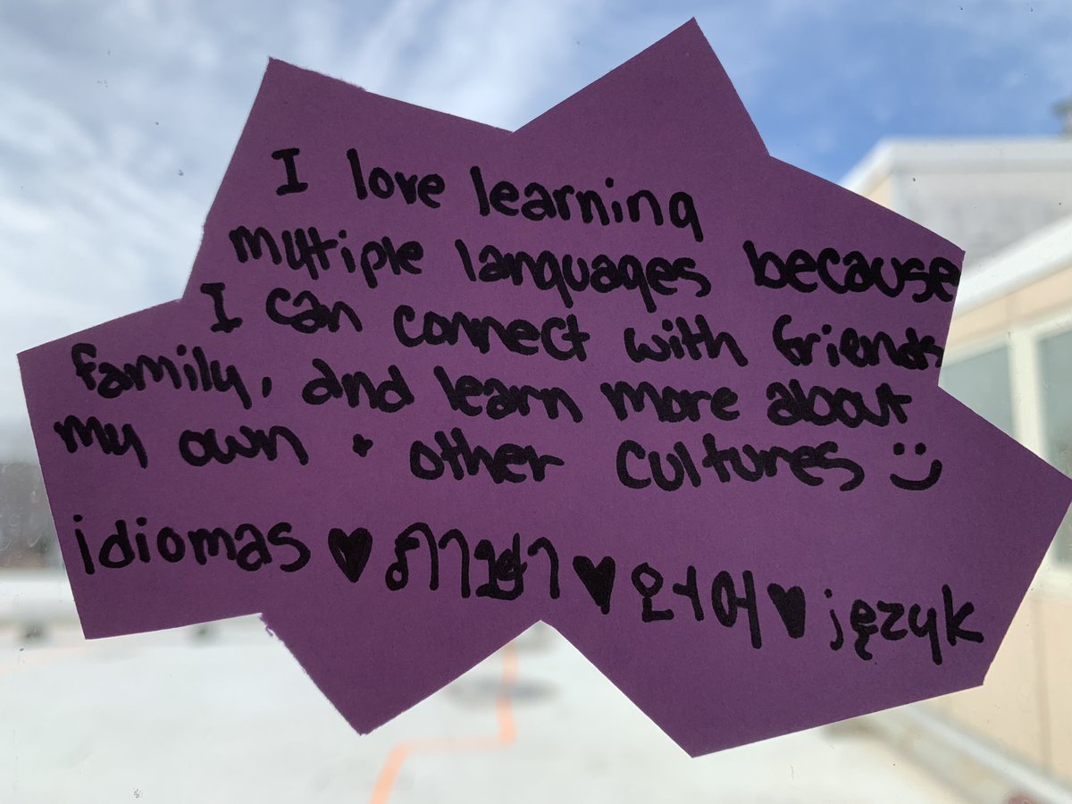 mps_MrsCunha's tweet photo. In honor of World Language Week this month, we asked Millbury students what they love about learning languages, and here is some of what they had to say! 🌍 https://t.co/n74QVj6EBS