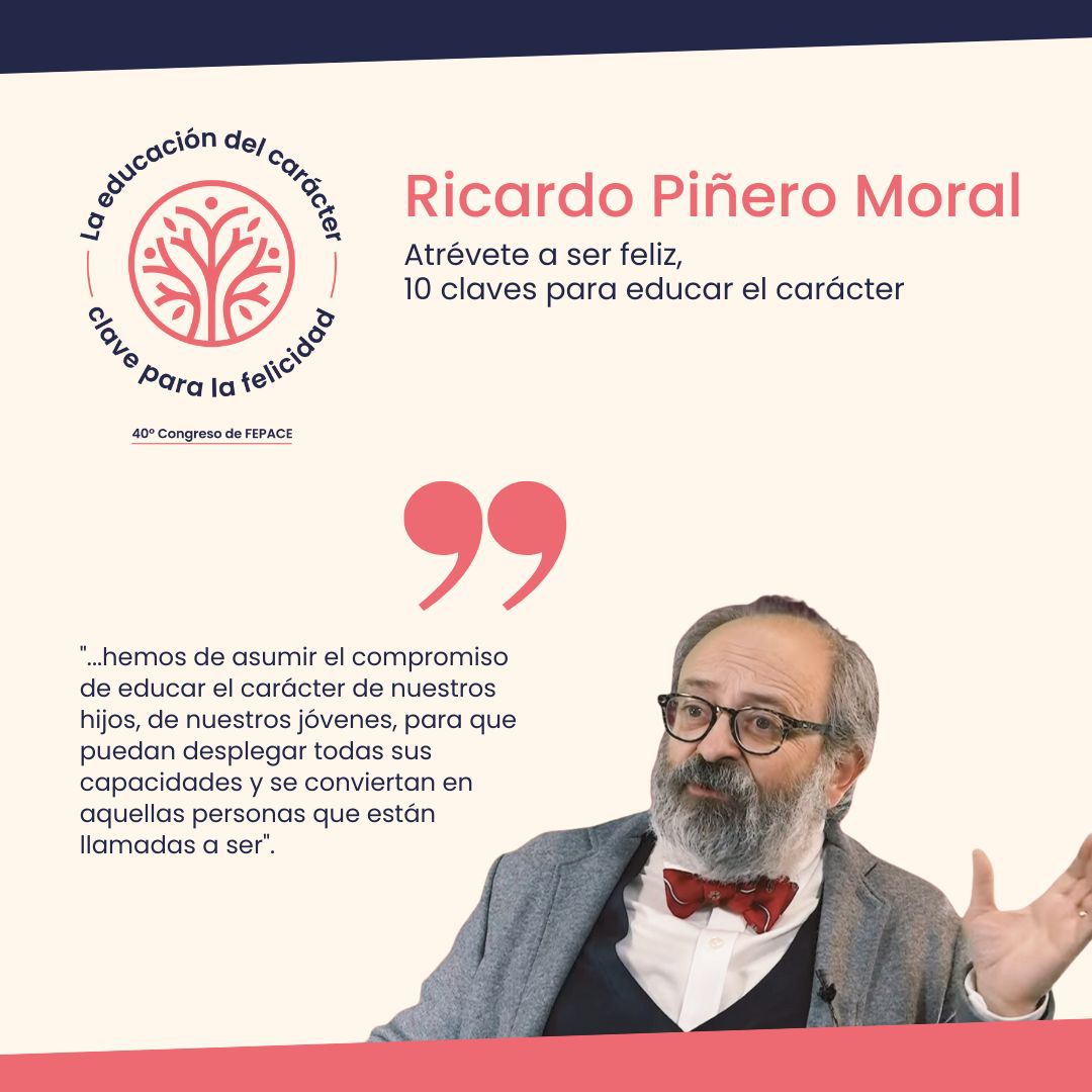 "El bien más 'elevado' para los seres humanos es la felicidad" <a href="/rpmbestiario/">ricardo piñero moral</a>, profesor de <a href="/ELG_unav/">ELG Unav</a> en el congreso #40FEPACE #educarelcaracter
